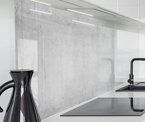 timalo Spritzschutz Wand für Herd, Küche Küchenrückwand Glasoptik | Acryl Glas 2mm | Glasrückwand Acrylglas Wandpaneele Rückwandschutz Platte | 120x80cm Grauer Beton, Steinwand timalo Spritzschutz Wand für Herd, Küche Küchenrückwand Glasoptik | Acryl Glas 2mm | Glasrückwand Acrylglas Wandpaneele Rückwandschutz Platte | 120x80cm Grauer Beton, Steinwand von timalo