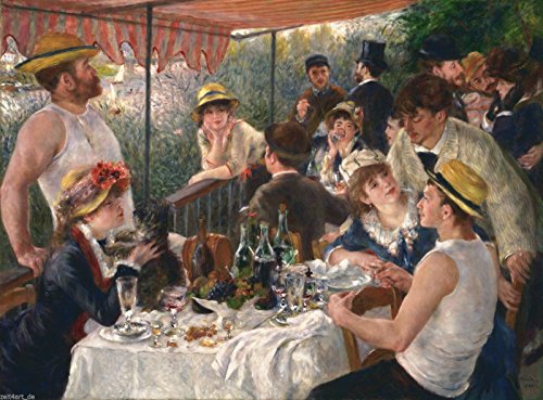 time4art Auguste Renoir Das Frühstück der Ruderer Print Canvas Bild auf Keilrahmen Leinwand Verschiedene Größen (120x80cm) von time4art