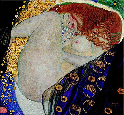 time4art Gustav Klimt Print Canvas Bild Danae Nude Erotik auf Keilrahmen Leinwand Verschiedene Größen (80x80cm) von time4art