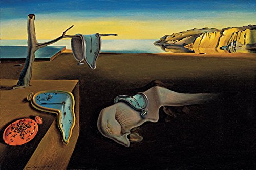 time4art Salvador Dali Surrealism The Persistence of Memory Print Canvas Bild auf Keilrahmen Leinwand (90x60cm) von time4art