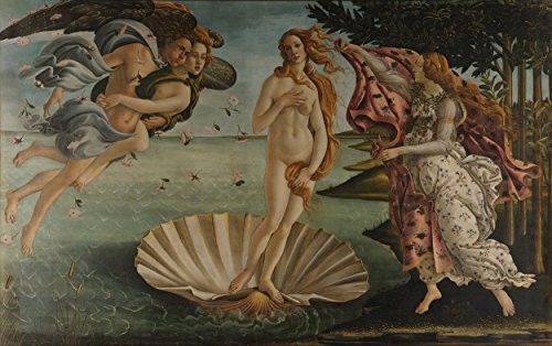 time4art Sandro Botticelli Print Canvas Bild Die Geburt der Venus La nascita di Venere The Birth of Venus auf Keilrahmen Leinwand Verschiedene Größen (120x80cm) von time4art