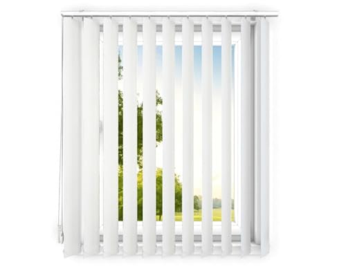 time4blinds - Lamellenanlage Verdunkelungslamellen Lamellenvorhang Vertikaljalousie Vertikalanlage Raumverdunkelnd 100% Komplettset Vertikaljalousie Schiebevorhang - 130x120 cm - Grauweiß time4blinds - Lamellenanlage Verdunkelungslamellen Lamellenvorhang Vertikaljalousie Vertikalanlage Raumverdunkelnd 100% Komplettset Vertikaljalousie Schiebevorhang - 130x120 cm - Grauweiß von time4blinds