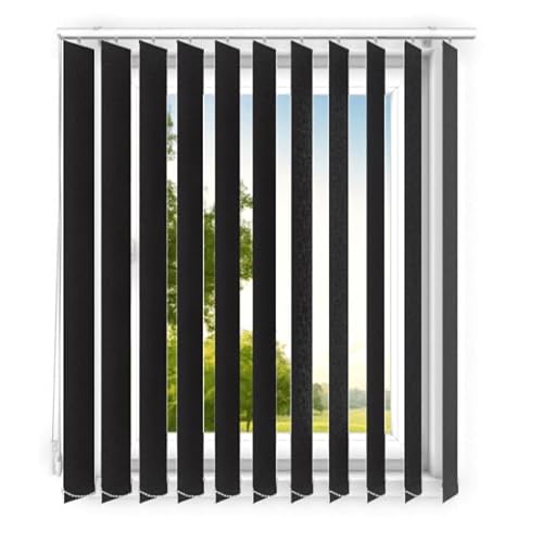 time4blinds - Lamellenvorhang - Vertikaljalousie - Lamellen für Büroarbeitsplätze und für Haus und Wohnung - Vorhang Flächenvorhang Schiebevorhang - 200x250 cm - Klassisch schwarz time4blinds - Lamellenvorhang - Vertikaljalousie - Lamellen für Büroarbeitsplätze und für Haus und Wohnung - Vorhang Flächenvorhang Schiebevorhang - 200x250 cm - Klassisch schwarz von time4blinds