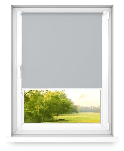 time4blinds Verdunkelungsrollos - Aufgeklebte oder Nicht-invasive Rollos für Fenster, Selbstklebende Rollos, einfach anzubringende Verdunkelungsrollos, wärmeisolierte Breite 40-140cm Höhe 100-250cm von time4blinds