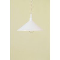 Weiße Metall Hängelampe Mit Zugmechanismus, Dänisch, Post Modern, 1980Er Jahre von FORMhjem