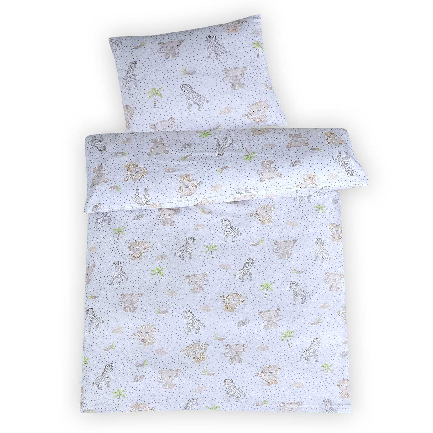 timitama Baby und Kinder Bettwäsche Jungle  100x135 + 40x60 cm von timitama