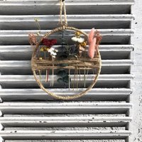 Trockenblumenkranz Trockenblumenring Geschenk Und Deko Mit Trockenblumen Fensterdeko Wanddeko Boho Türkranz Dekoring Jute Umwickelt Bunt von tinaslaedleDE