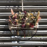 Trockenblumenkranz Türkranz Fensterkranz Wanddeko Fensterdeko Zum Hängen Trockenblumenring Deko Boho Geschenkidee Metallring Herbst Beeren von tinaslaedleDE