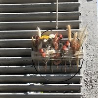 Trockenblumenkranz Türkranz Fensterkranz Wanddeko Fensterdeko Zum Hängen Trockenblumenring Trockenblumen Deko Boho Geschenkidee Metallring von tinaslaedleDE