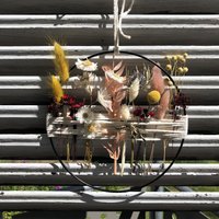 Trockenblumenkranz Türkranz Fensterkranz Wanddeko Fensterdeko Zum Hängen Trockenblumenring Trockenblumen Deko Boho Geschenkidee Metallring von tinaslaedleDE