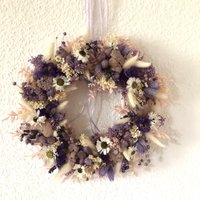 Trockenblumenkranz Türkranz Wanddeko Trockenblumenring Boho Geschenkidee Trockenblumendeko Lila Blumenkranz Gebunden Ca 30 cm Trockenblumenkranz Türkranz Wanddeko Trockenblumenring Boho Geschenkidee Trockenblumendeko Lila Blumenkranz Gebunden Ca 30 cm von tinaslaedleDE