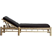 Lounge Bamboo Liege inkl. Sitzkissen phantom 80 cm B von tinekhome