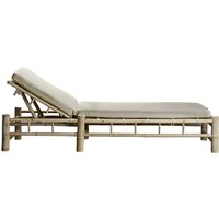 Lounge Bamboo Liege inkl. Sitzkissen sand 150 cm B von tinekhome