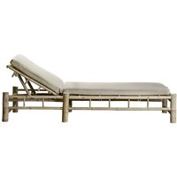 Lounge Bamboo Liege inkl. Sitzkissen sand 80 cm B von tinekhome