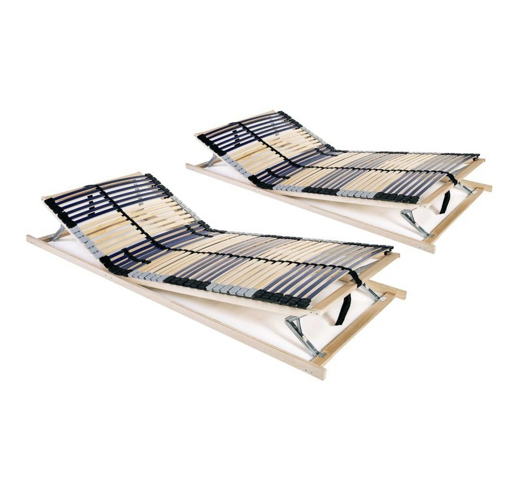 Lattenrost Lattenroste 2 Stk. mit 7 Zonen 70 x 200 cm, tinkaro, Kopfteil feature-kopfteil-verstellbar, Fußteil feature-fusteil-verstellbar von tinkaro
