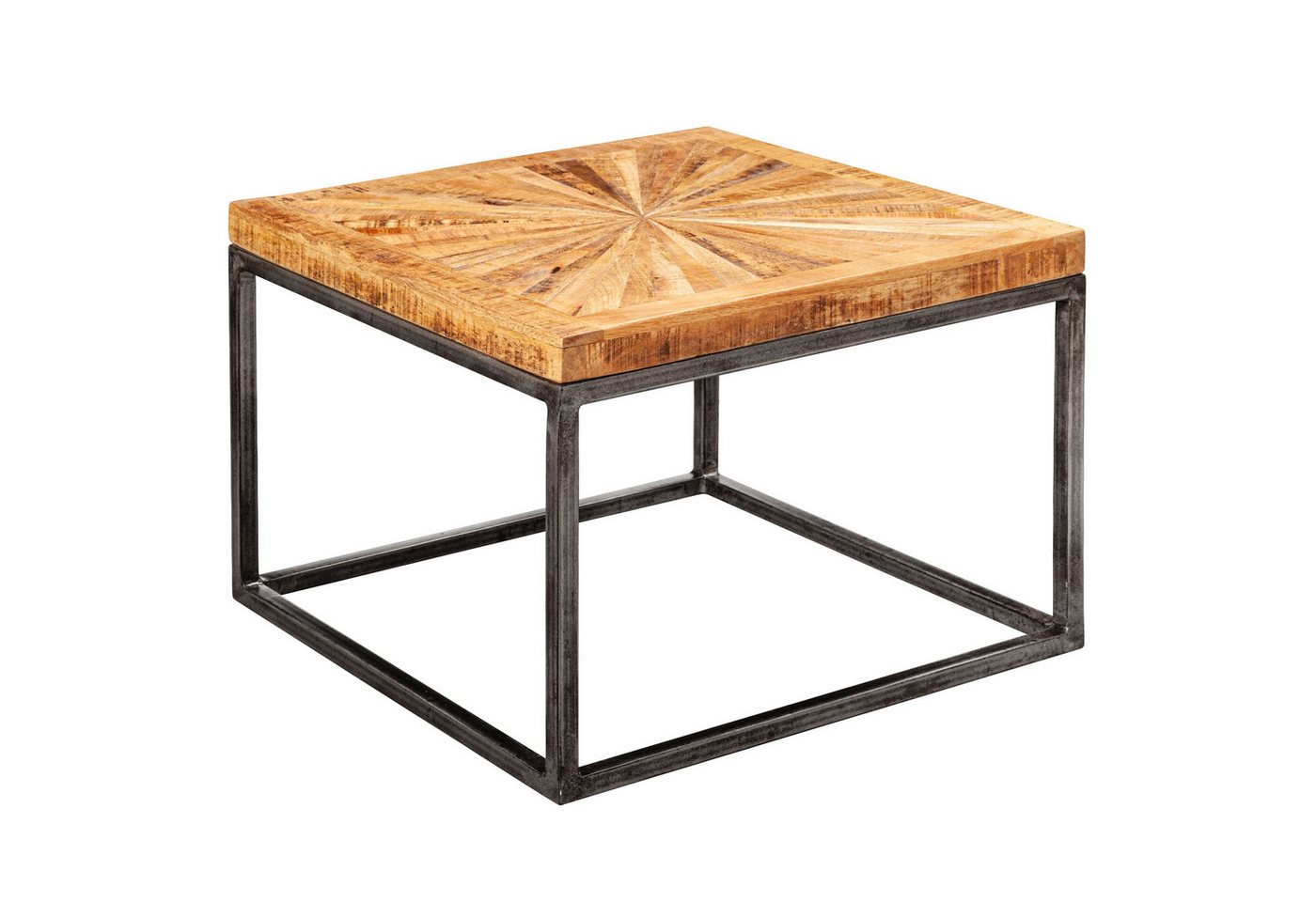 tinkaro Beistelltisch SAYA Holztisch Mangoholz Sofatisch Industrial Style von tinkaro