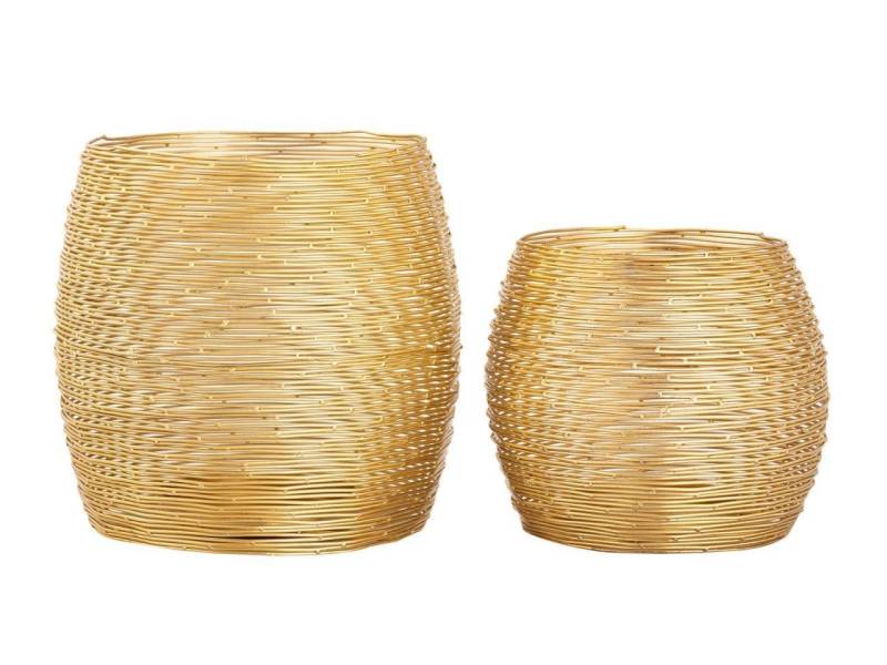 tinkaro Blumentopf BESOR Aluminium Windlichter Gold (1 St) von tinkaro