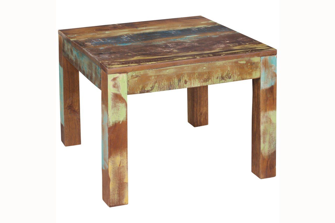 tinkaro Couchtisch KYROS Recyceltes Mango Massivholz Wohnzimmertisch Braun von tinkaro