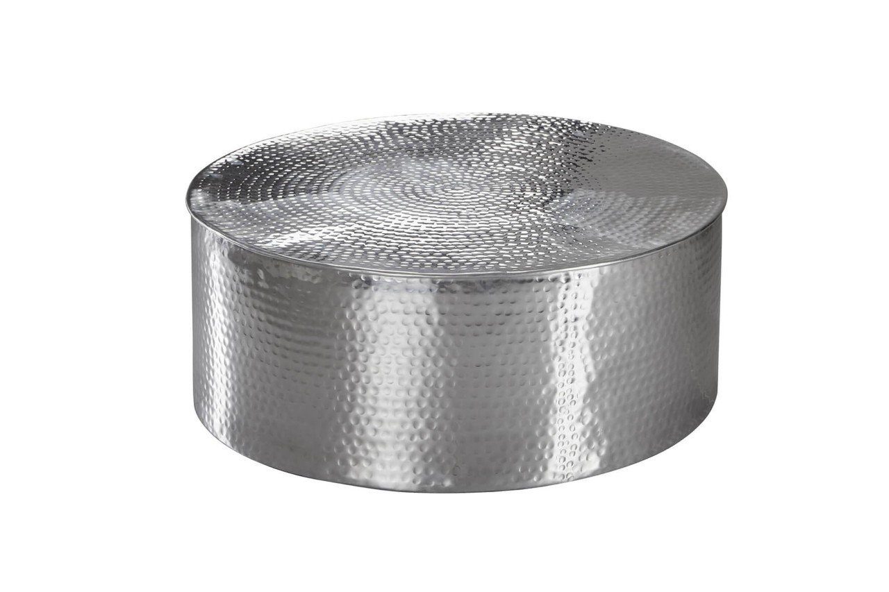 tinkaro Couchtisch LORENA Aluminium Beistelltisch Silber von tinkaro