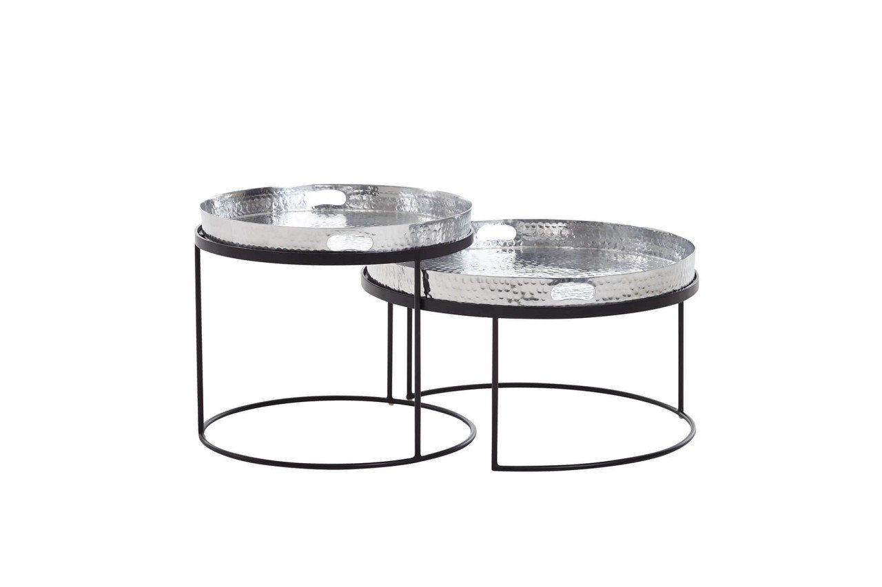 tinkaro Couchtisch MELES Aluminium Couchtische Silber von tinkaro