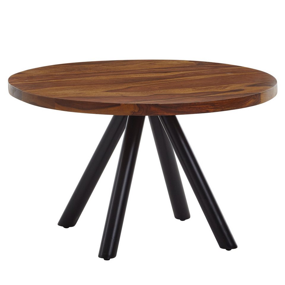 tinkaro Couchtisch THOAS Mango Massivholz, Walnuss finish Wohnzimmertisch Braun von tinkaro