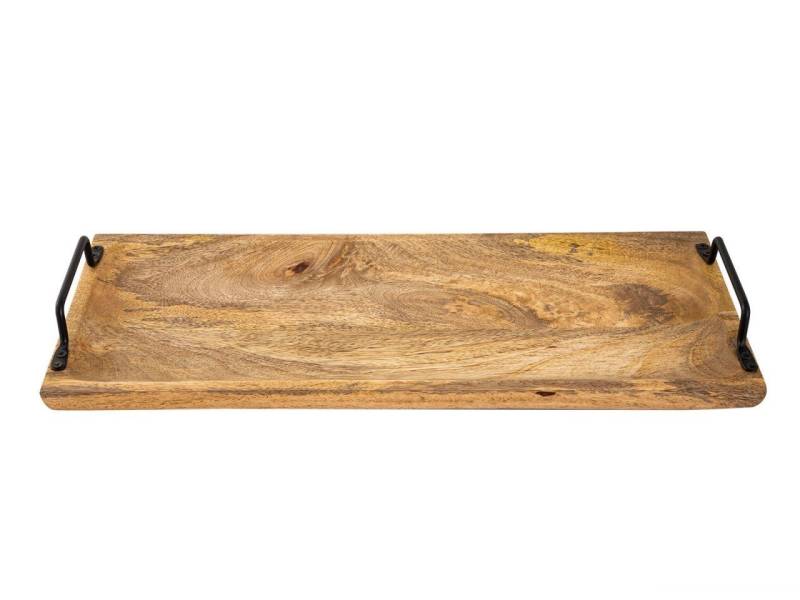 tinkaro Blumentopf BUTAR Mangoholz Serviertablett Braun (1 St) von tinkaro