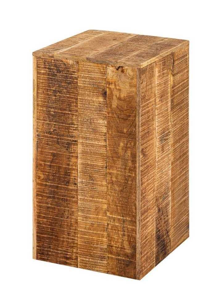 tinkaro Blumentopf LANASA Mangoholz Blumensäule Braun (1 St) von tinkaro