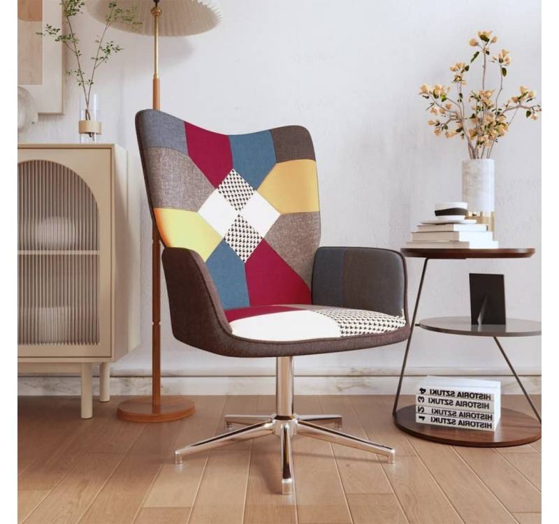 tinkaro Drehsessel MILLA Patchwork-Stoff Relaxsessel Mehrfarbig von tinkaro