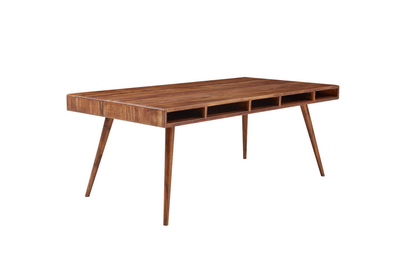 tinkaro Esstisch AIMONE Massiv-Holz Mango, Walnuss finish Küchentisch Braun (1-St) von tinkaro
