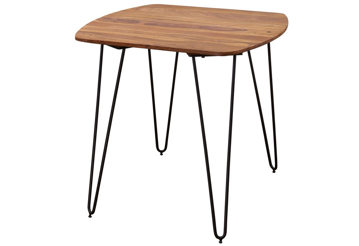 tinkaro Esstisch UMAR Mango, Walnuss finish Metallbeinen mit (1-St) von tinkaro