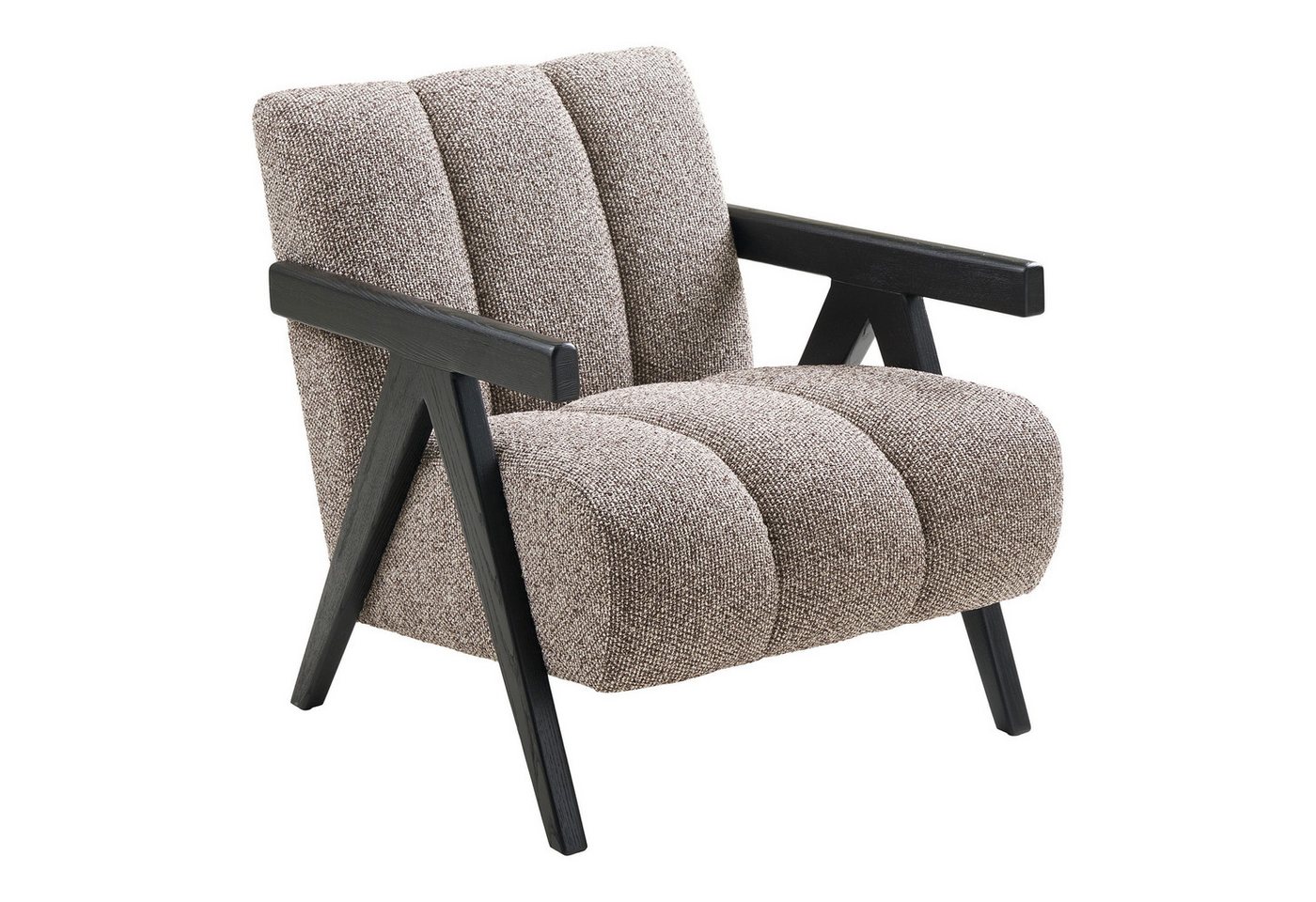 tinkaro Esszimmerstuhl Lounge Stuhl Florence Polyester, Schaumstoff, Sperrholz Braun von tinkaro