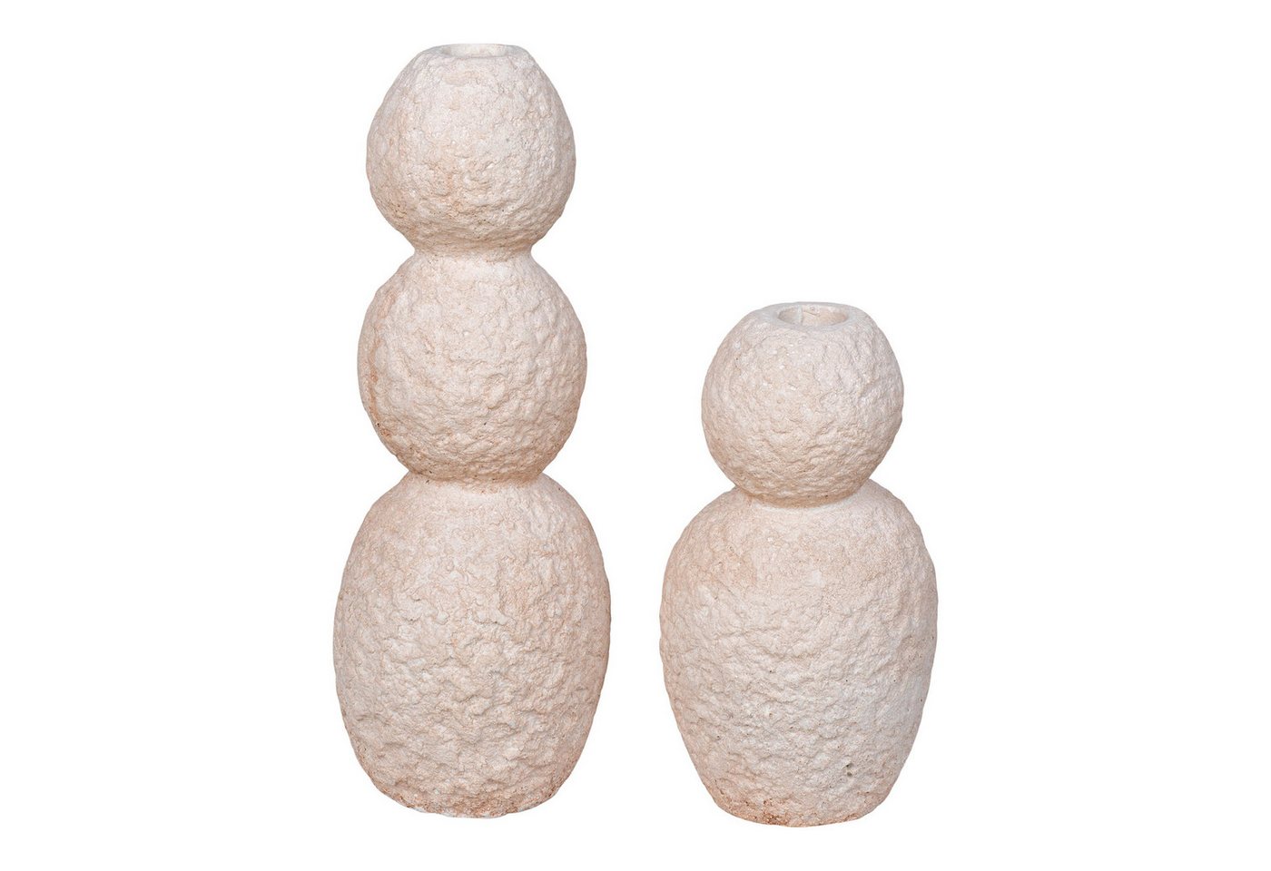 tinkaro Kerzenhalter Zement Beige (2er Set, 2 St) von tinkaro