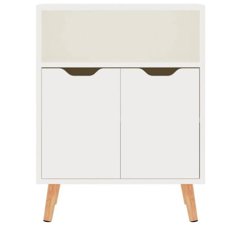 tinkaro Sideboard HASRET Holz Beistellschrank Hochglanz-Weiß von tinkaro