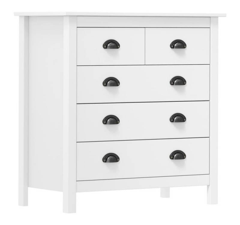 tinkaro Sideboard IZEL Massivholz Kiefer Kommode Weiß von tinkaro