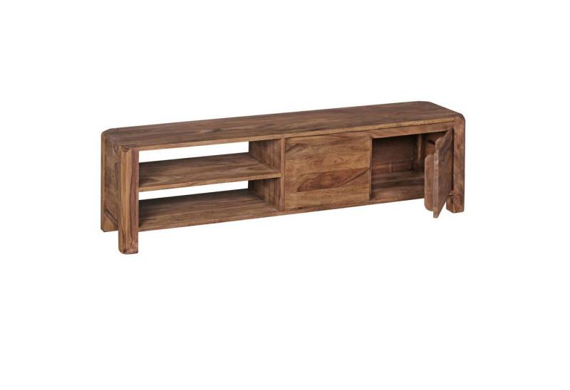tinkaro Lowboard MUHARREM Mango Massivholz, Walnuss finish TV-Board Braun (1 St) von tinkaro