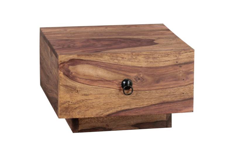 tinkaro Nachttisch GIACOMINA Massiv-Holz Mango, Walnuss finish Nachtkonsole Braun (1-St) von tinkaro