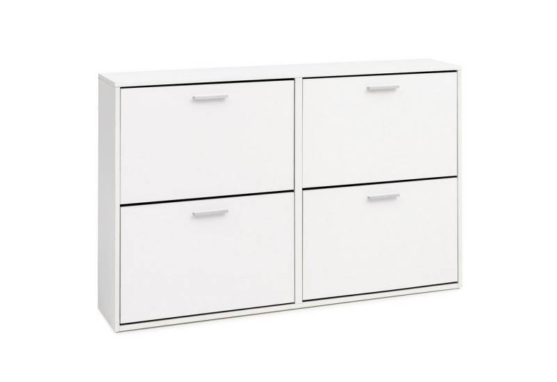 tinkaro Schuhschrank AMANDO Holz Schuhregal Weiß von tinkaro