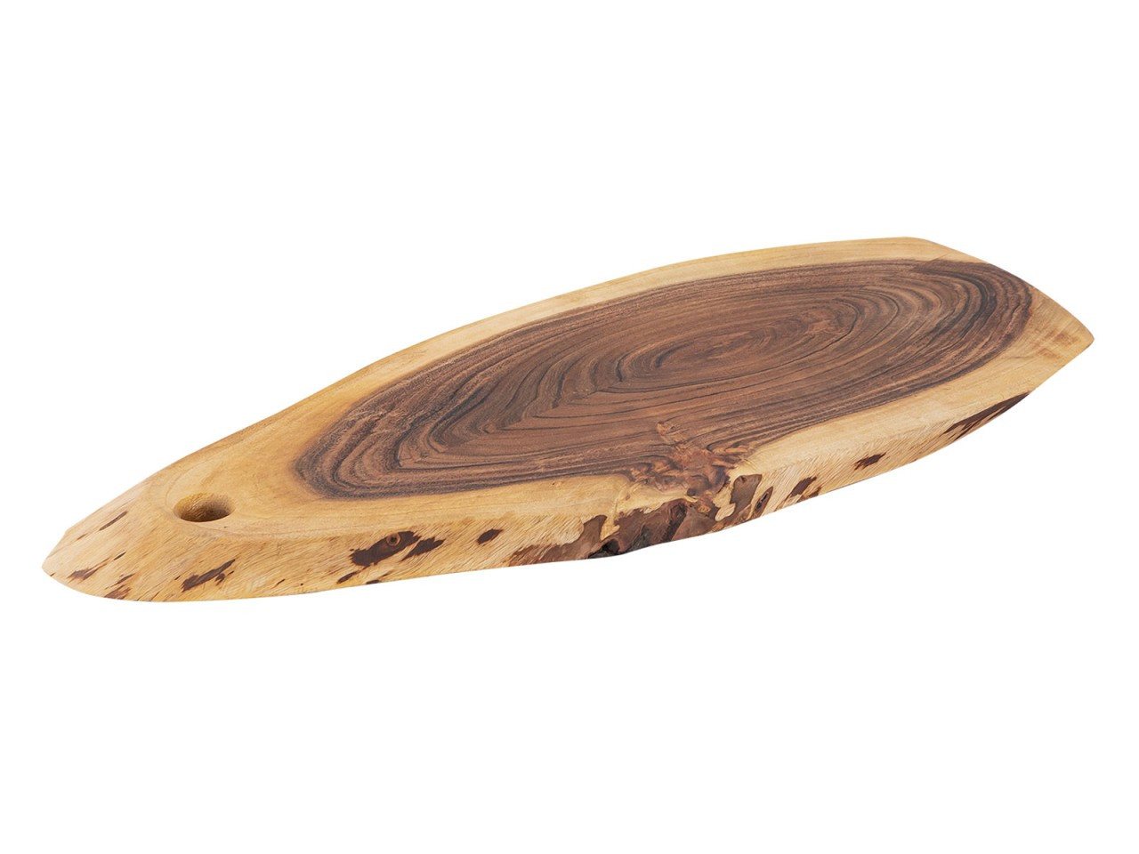 tinkaro Servierbrett Baumscheibe verleimt 34x16cm Massivholz massiv, Massivholz, (1-St) von tinkaro