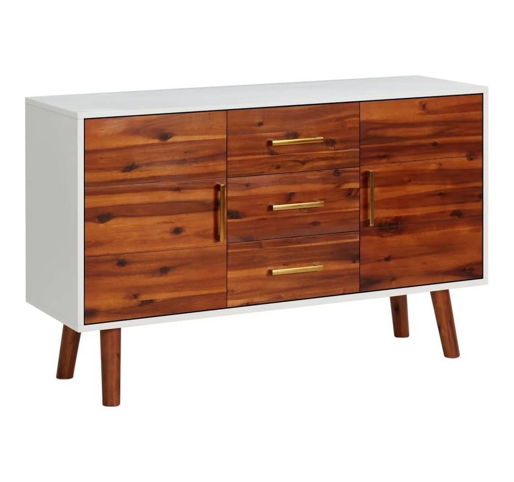 tinkaro Sideboard GILBERTO Akazie Anrichte Weiß / Natur von tinkaro