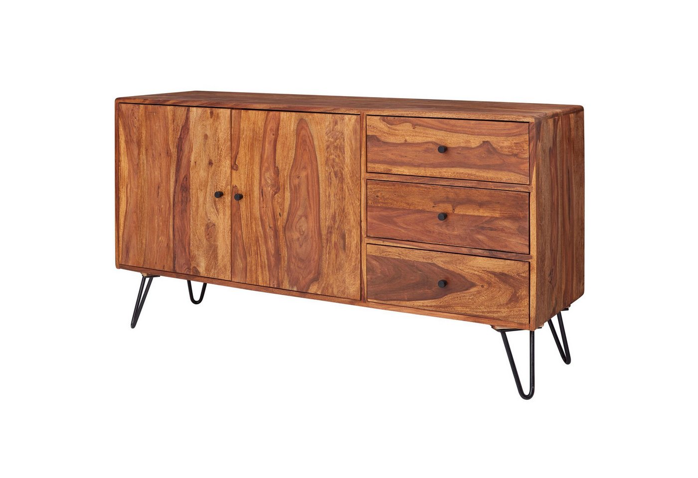 tinkaro Sideboard UMAR Anrichte Mango, Walnuss Finish große Kommode Holz tinkaro Sideboard UMAR Anrichte Mango, Walnuss Finish große Kommode Holz von tinkaro