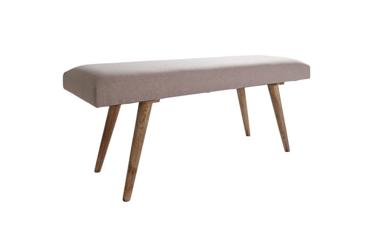 tinkaro Sitzbank SABRIA Stoff / Massivholz Flurbank Beige von tinkaro