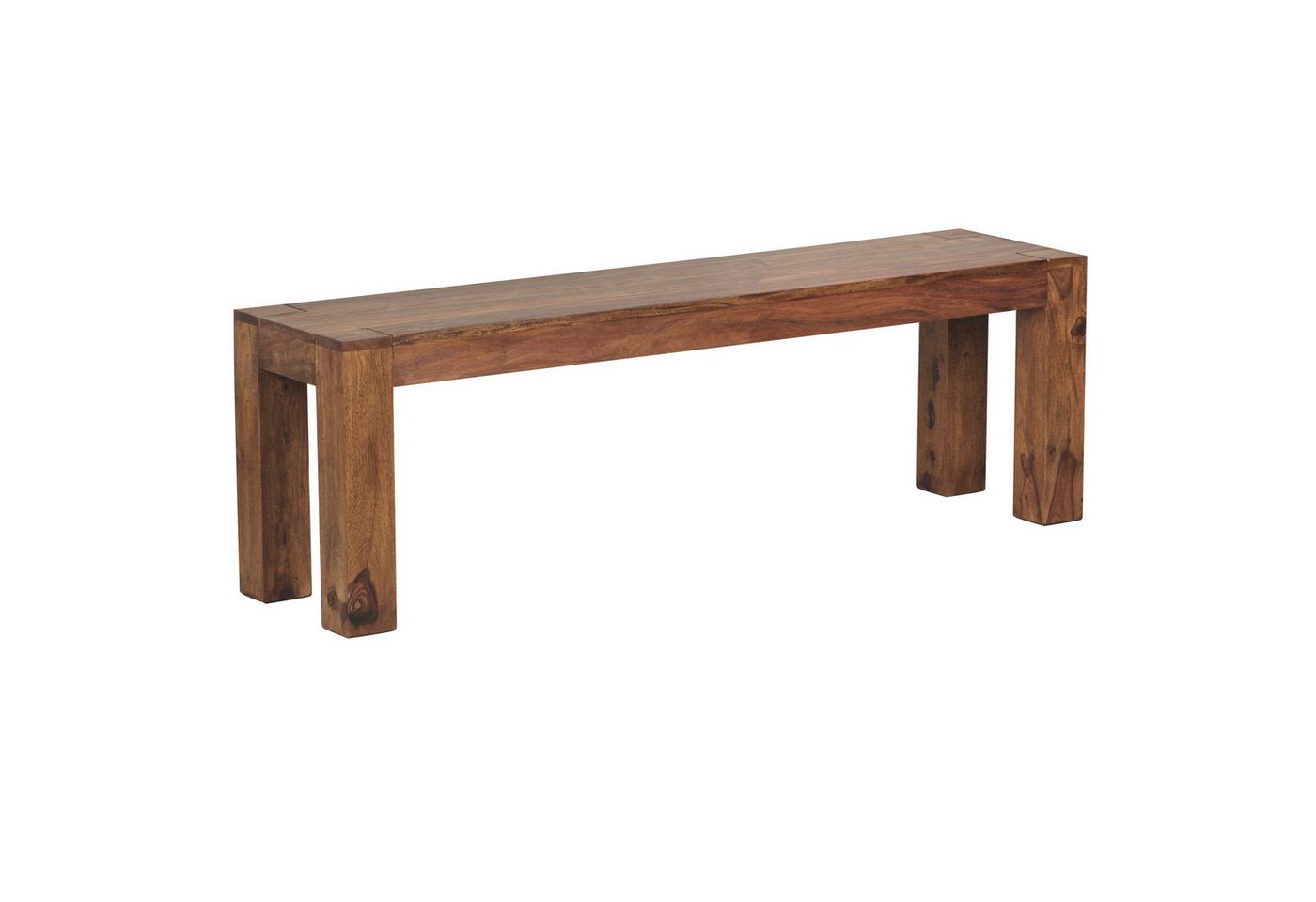 tinkaro Sitzbank SUSI Mango Massivholz, Walnuss finish Flur Bank Braun (1-St) von tinkaro
