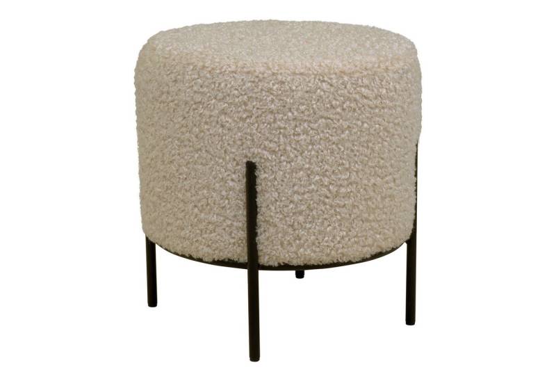 tinkaro Sitzhocker Pouf Alford 100% Polyester, Kiefernholz, Stahl Graubraun (Einzelartikel, 1 St) von tinkaro