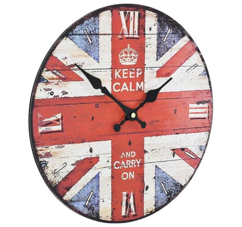 tinkaro Uhr ADDISON Holz Wanduhr Mehrfarbig von tinkaro