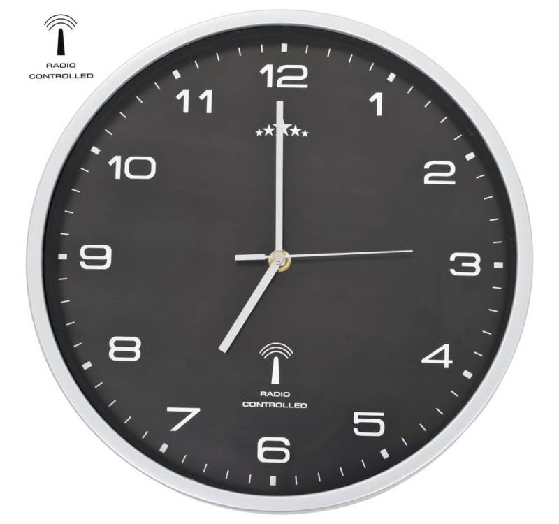 tinkaro Uhr ATSUSHI Funkwanduhr Wanduhr Schwarz von tinkaro