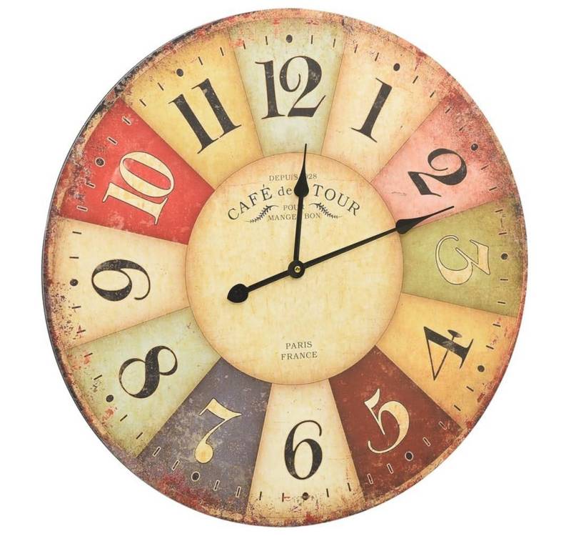 tinkaro Uhr DURIM Holz Wanduhr Mehrfarbig von tinkaro