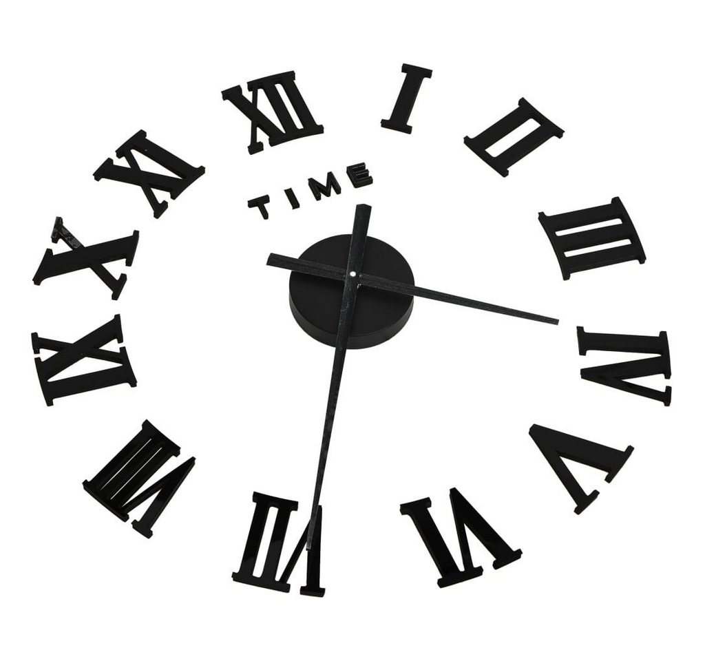 tinkaro Uhr SENOL XXL-3D-Wanduhr Schwarz von tinkaro