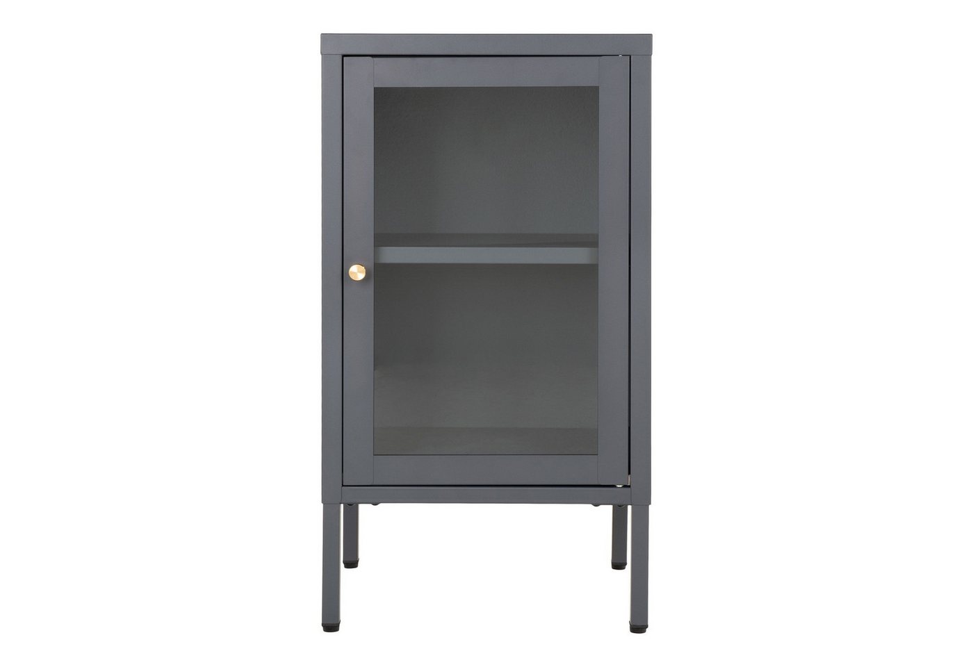 tinkaro Vitrine Dalby Stahl, Glas Grau (Einzelartikel, 1-St) von tinkaro