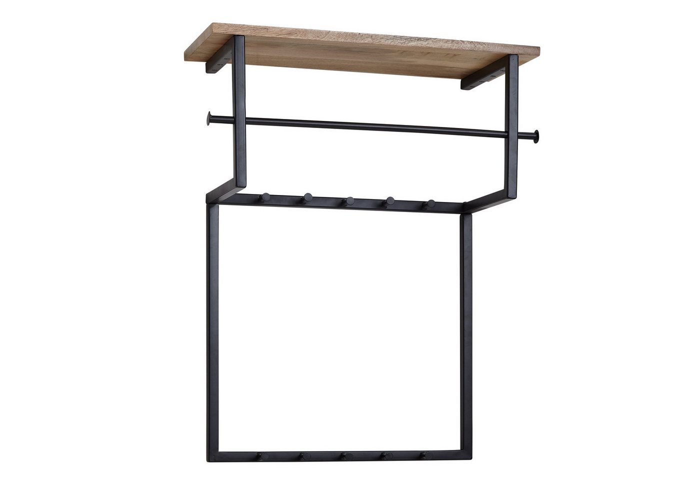 tinkaro Wandgarderobe LANDRA Mango Massivholz/Stahl Hängegarderobe Braun/Schwarz tinkaro Wandgarderobe LANDRA Mango Massivholz/Stahl Hängegarderobe Braun/Schwarz von tinkaro