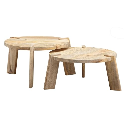 tinkaro Wohnzimmer 2er-Set rund PHILINE Mango Massivholz Couchtisch Braun tinkaro Wohnzimmer 2er-Set rund PHILINE Mango Massivholz Couchtisch Braun von tinkaro